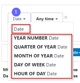 Filter by date range or date part