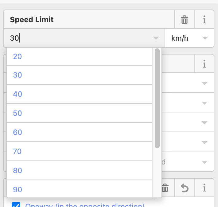 The speed limit preset.