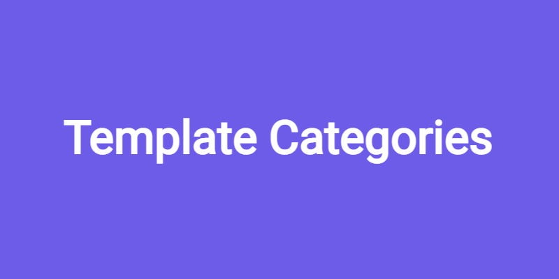 Template Categories