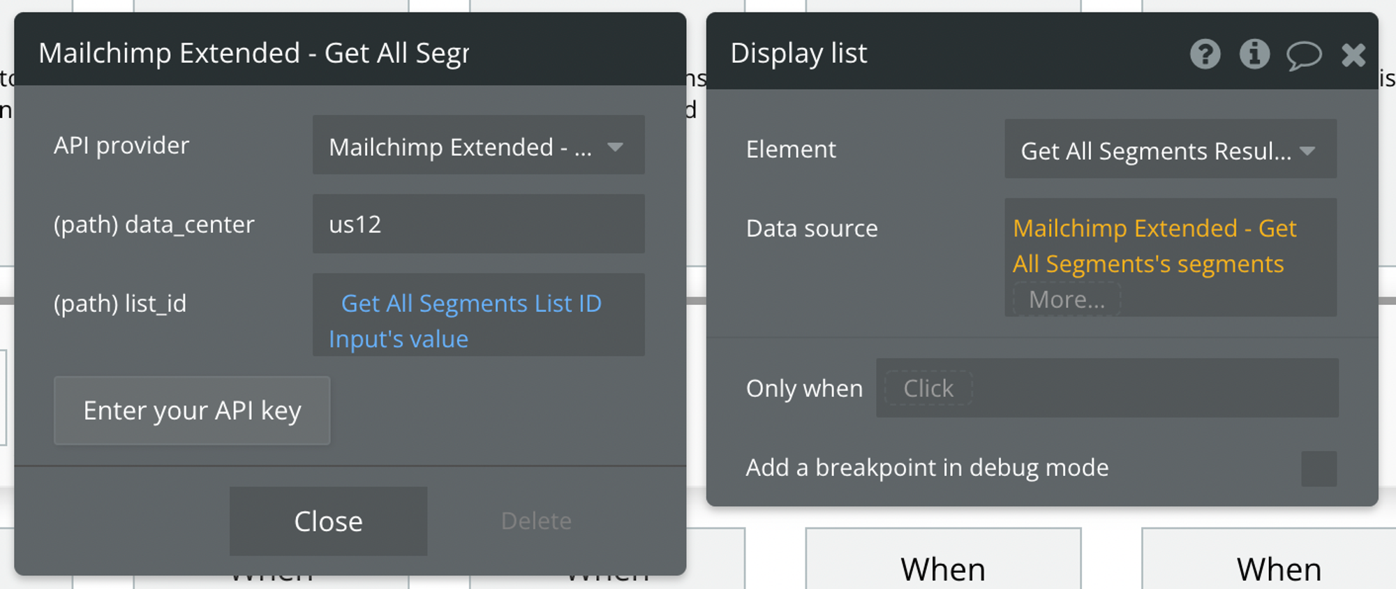 Select Mailchimp Extended - Get All Segments's segments for the data source