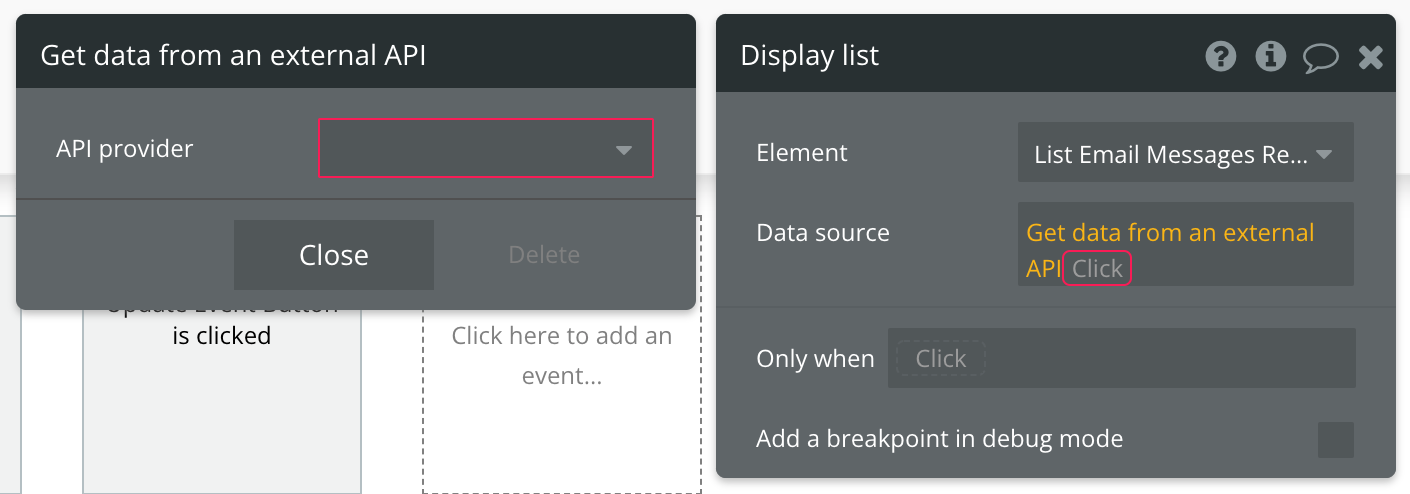 Get data from an external API