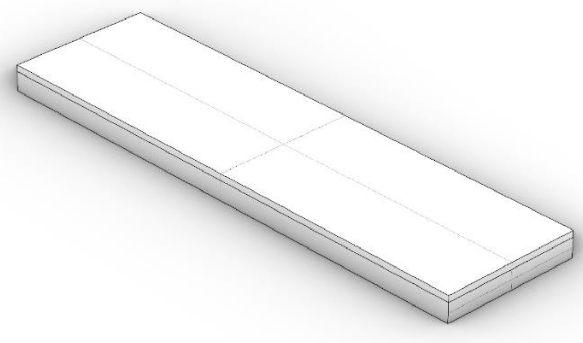 A 3D conceptual model a two-way piling cap.