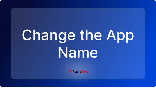 Change the App Name