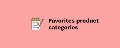 Favorites product categories