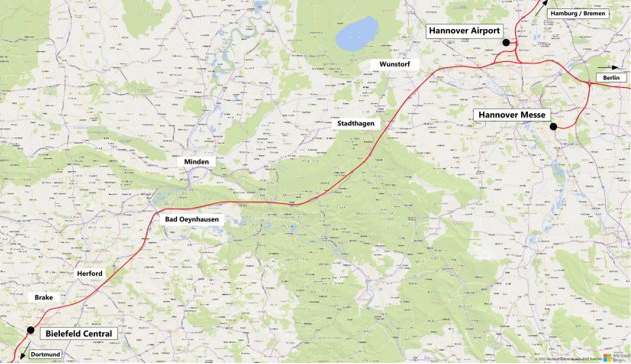 Route 3: Highway corridor - Bundesautobahn 2 (improved)