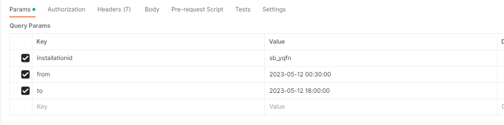 Figure 3 - Query Parameters