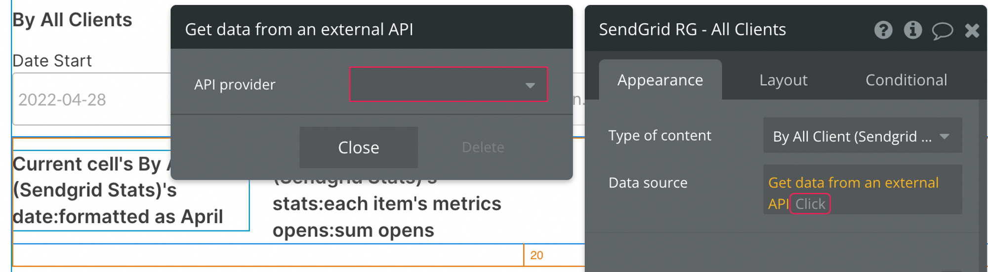 Get data from an external API