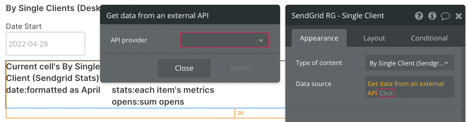 Get data from an external API