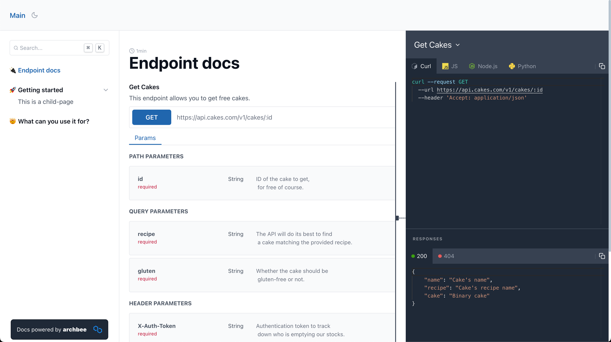 Some of your pages can be API references. Mix and match API docs with text articles (guides).