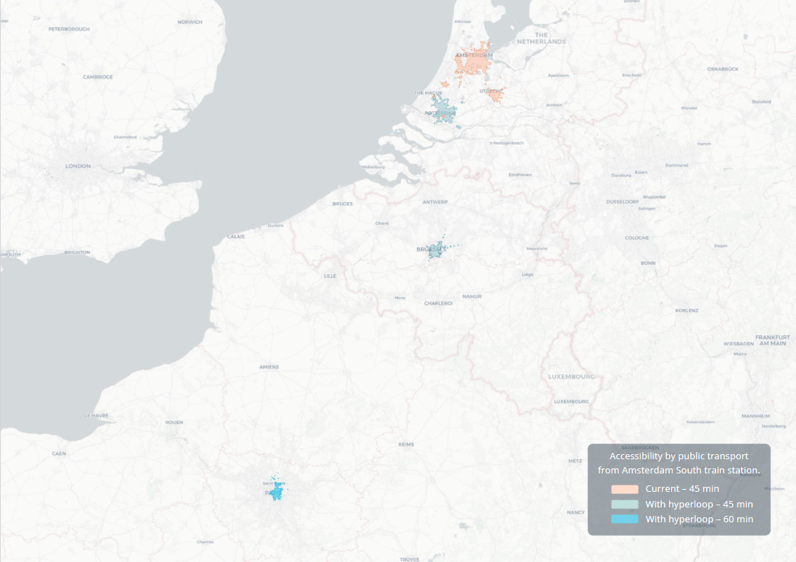 Route 2:  Amsterdam  -  Rotterdam  -  Brussels  -  Paris