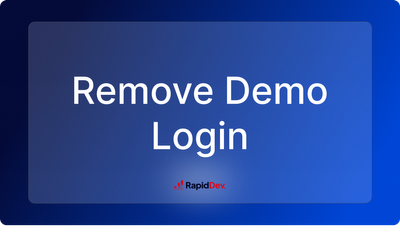 Remove Demo Login