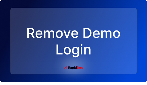 Remove Demo Login