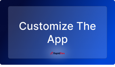 Customize The App