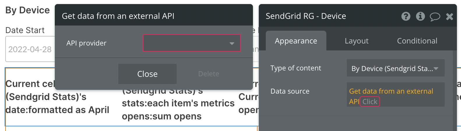 Get data from an external API