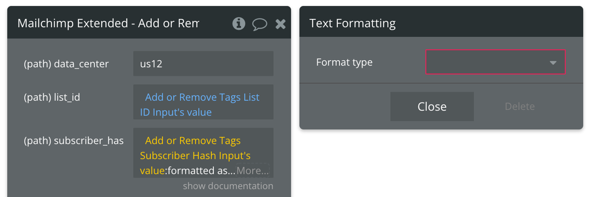 Apply a :formatted as expression to your subscriber hash value.