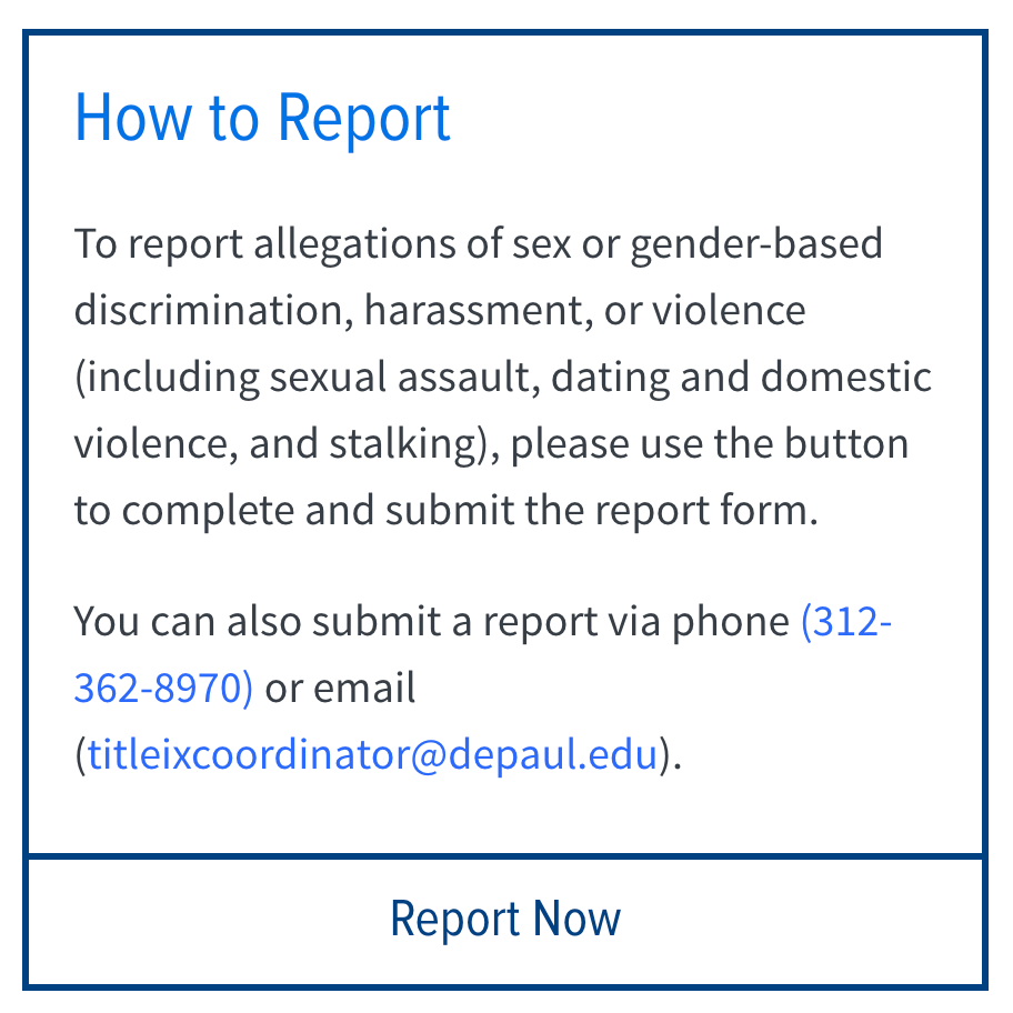 ACCESS THE TITLE IX REPORT FORM