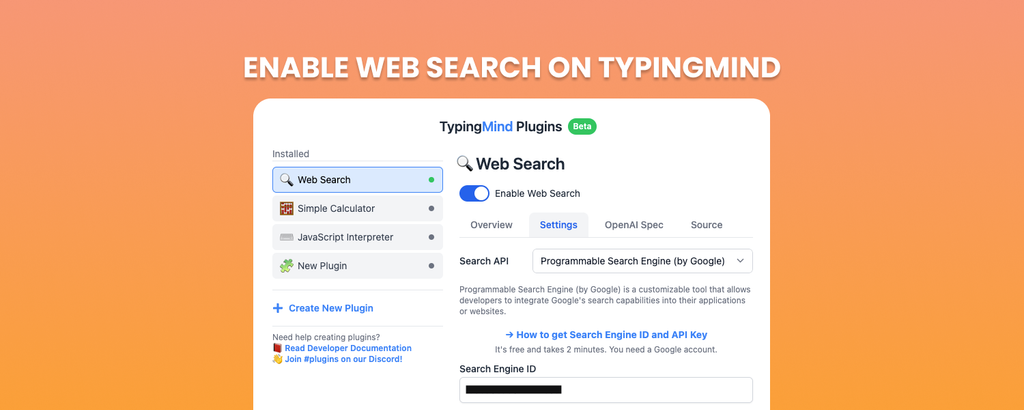 Use ChatGPT With Web Search And Image Search On TypingMind