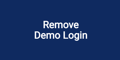 Remove Demo Login
