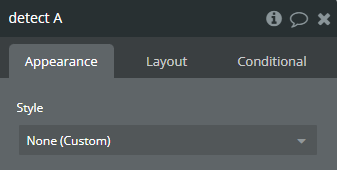 Element properties → Detect.
