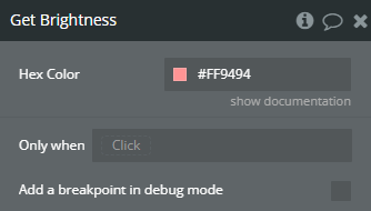 Workflow action → Get Brightness.