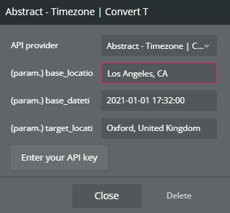 Plugin data → Timezone | Convert Time.