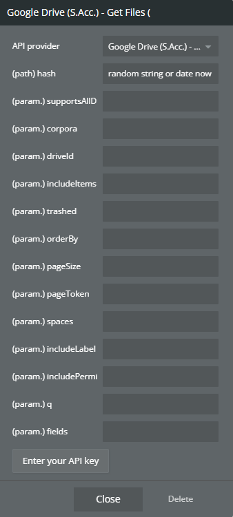 Plugin data → Get Files (API V3) Extended.