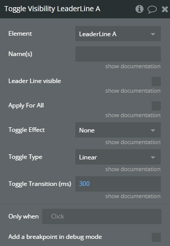 Workflow action → Toggle Visibility.