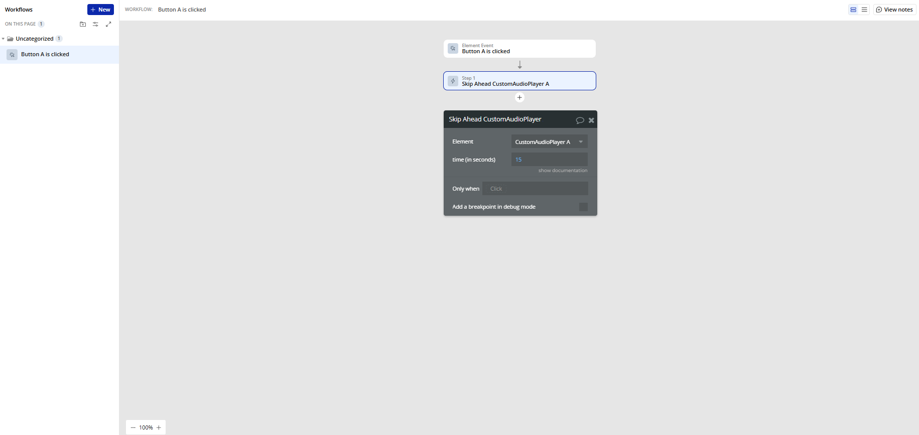 Workflow → Skip Ahead.