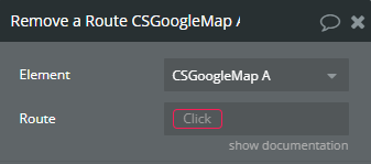 Workflow action → Remove a Route.