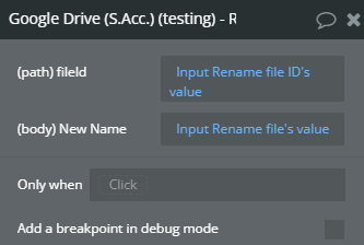 Plugin action → Rename file.