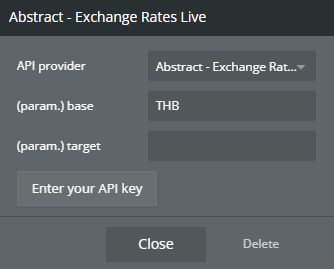 Plugin data → Exchange Rates Live.