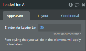 Element properties → Leader Line.