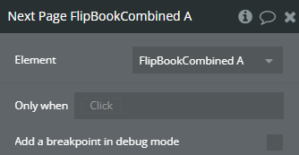 Workflow action → Next Page.