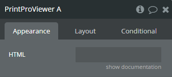 Element properties → Print Pro Viewer.