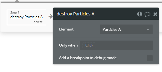 Workflow action → Destroy.