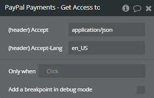 Plugin Action → Get Access token.
