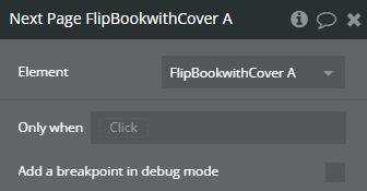 Workflow action → Next Page.