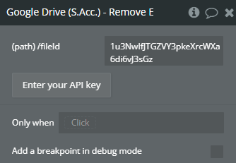 Plugin action → Remove Everyone With Link Permission (Write).