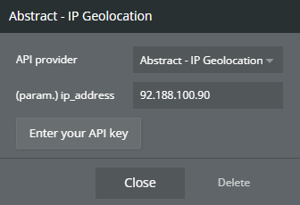 Plugin data → IP Geolocation.