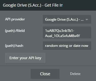 Plugin data → Get file info.