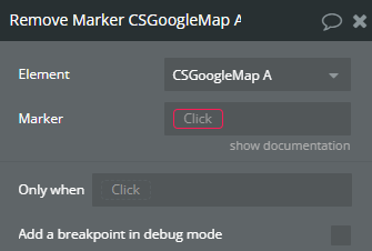 Workflow action → Remove Marker.
