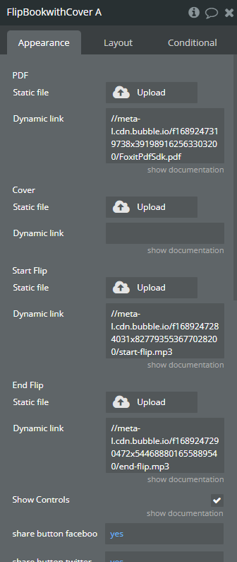 Workflow action → FlipBook with Cover.