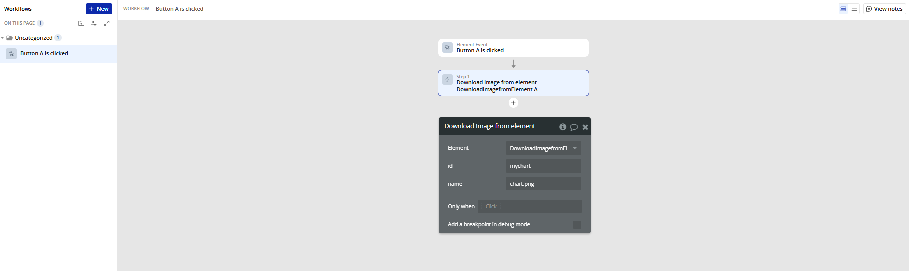 Workflow → Download Image From Element.