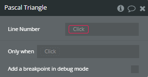 Workflow action → Pascal Triangle.