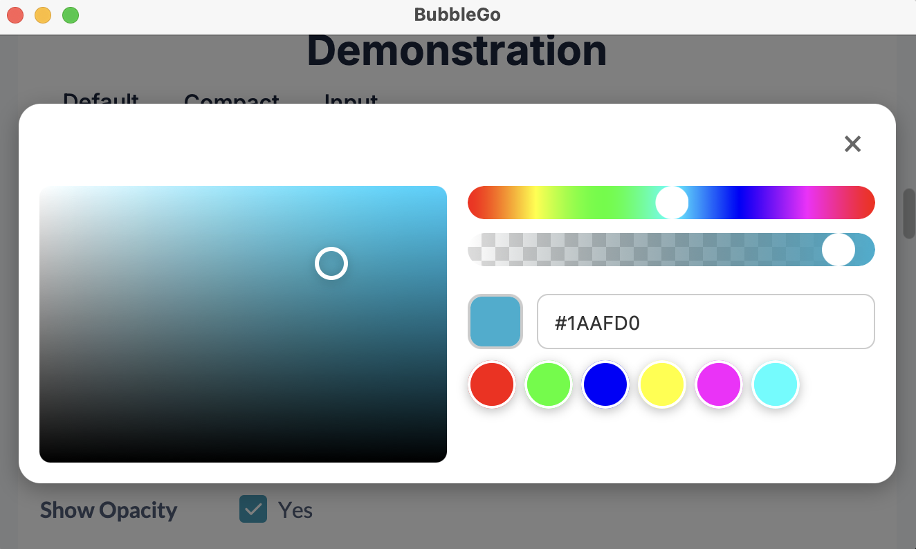 Popup for compact view