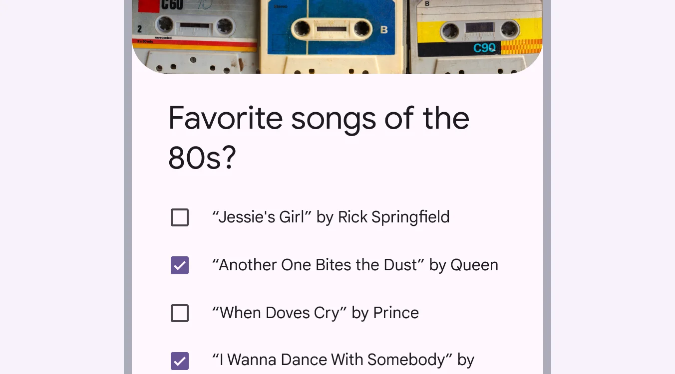 Checkboxes select multiple, related options