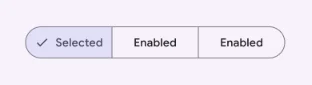 A segmented button can help switch between