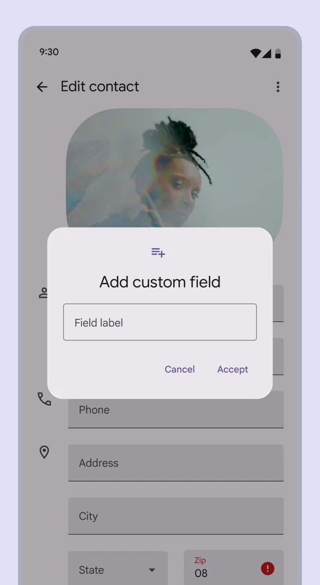 ✅ DO
When using both types of text fields in a UI, separate them by region