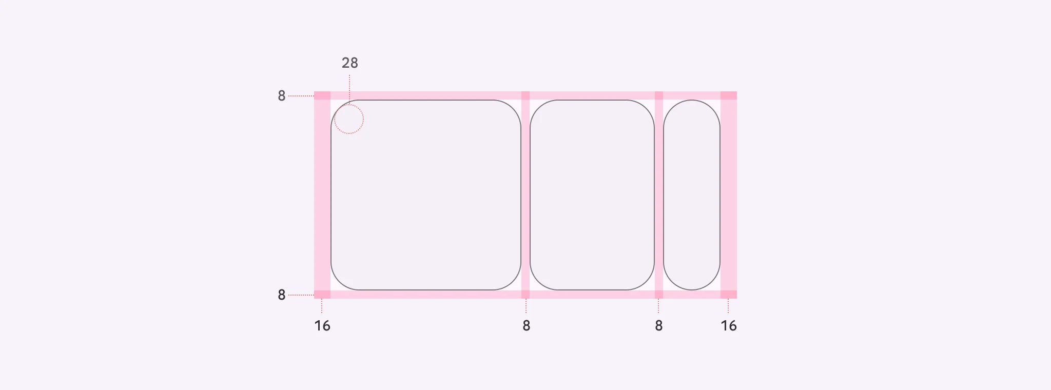 Multi-browse carousels have padding on both sides of the container