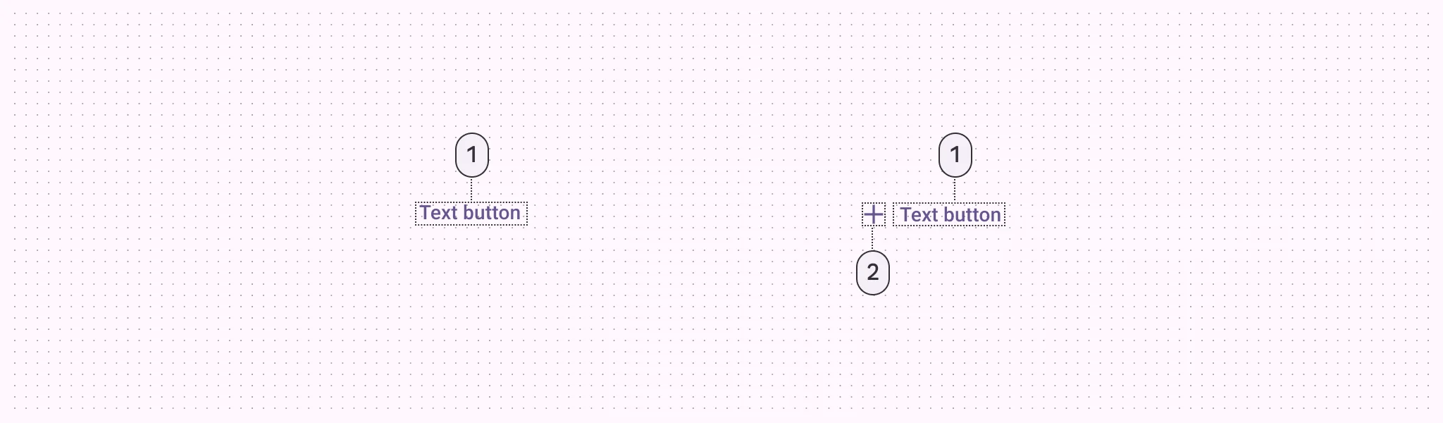 1. Label text
2. Icon